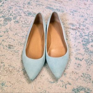 J crew light blue ballet flats